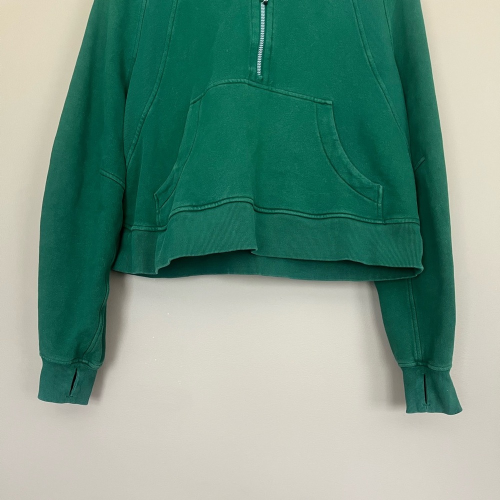 {Lululemon} Scuba Oversized Half-Zip Hoodie Sweatshirt in Green - Womens M/L - Picture 3 of 8